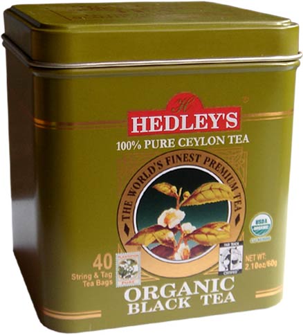 Hedley`s 50ct Organic Black Tea Metal Can